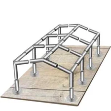 ODC Fittings Kit for Low Peak Canopy +/-Footpads for Deck Greenhouse Carport etc