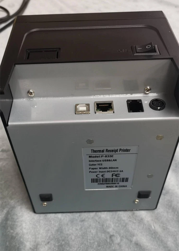 Pbm P-833E Thermal Receipt Printer, Ethernet, Cashdrawer Port,USB, 3-in-1 - Image 3 of 4