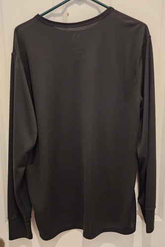 Realtree Mens Black Long Sleeve Pullover T-Shirt, Size XL - Picture 2 of 3