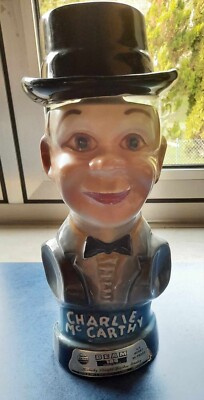 Jim Beam Whiskey aus 1976 Decanter gefüllt - Charlie Mc Carthy