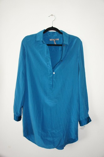 Halston Heritage blue long sleeve shirt 