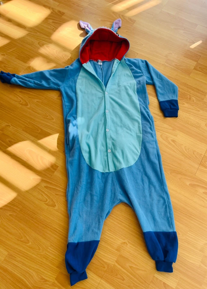 Stitch синий животных Kids цельный фланель костюм костюм для Хэллоуина домашняя одежда s S - Изображение 4 из 4