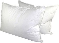 2x IHG HILTON Luxury Hotel Pillow DOWN Feather Pillows QUEEN Soft SET of TWO NEW