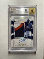 Justin Fields 2021 National Treasures Silver Rookie Patch Auto #01/25 1/1 BGS