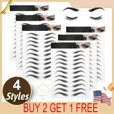 MARKENLOS 4D-Augenbrauen-Tattoo-Aufkleber Haarähnliche Künstliche Augenbrauen >