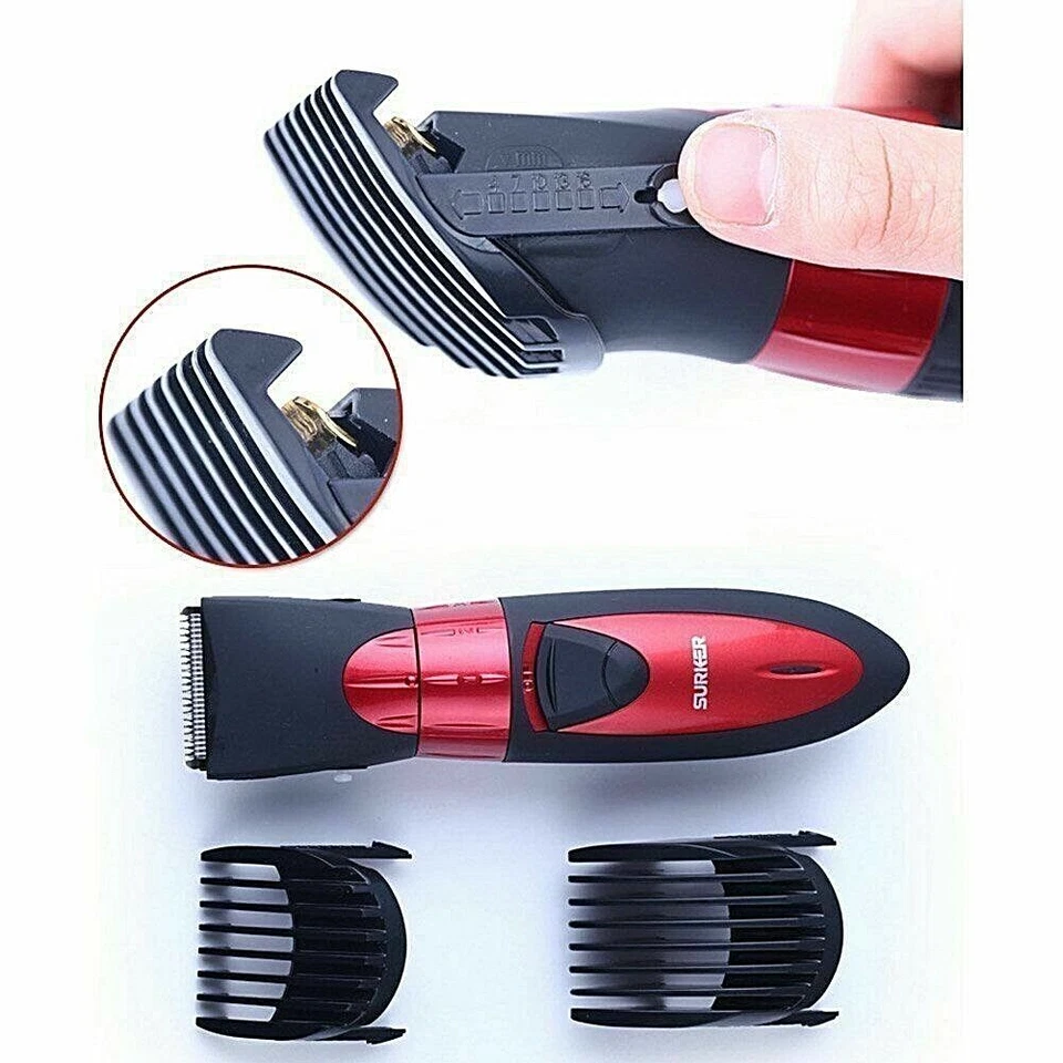 RASOIO PROFESSIONALE TAGLIACAPELLI RICARICABILE ACCIAIO SURKER HC-7068 - Immagine 2 di 4