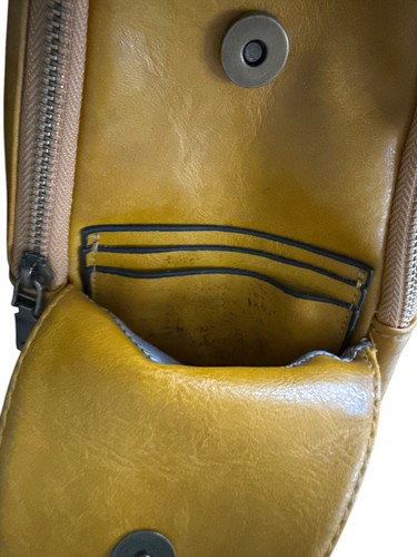 Unbranded Yellow Crossbody Purse with Embroidered Strap - Picture 4 of 11