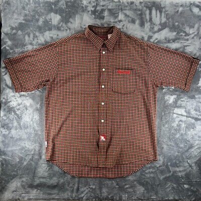Mecca DNM Plaid Button Up Shirt Men 2XL Vintage Rap Hip Hop Street Y2K