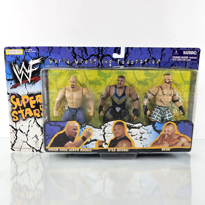 WWE WWF Super Stars Stone Cold Steve Austin D'Lo Brown Droz 3-Pack