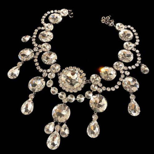 Moda Cristal Set Collar Pendientes Joyería Gargantilla Cuello de Estrás Collar - Imagen 7 de 9