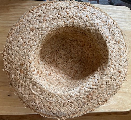 Women’s 100% Straw Hat W/ Wrapped Decorative Ribbon Bow Size S/M - Picture 4 of 5