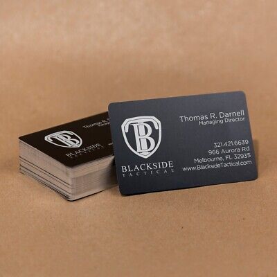 100 Black Anodized Aluminum Business Card Blanks Laser Engraving