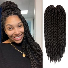 22" Jumbo Twist Braids Crochet Briads Senegalese Braiding Hair Extensions 12Root