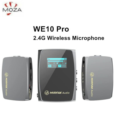 MOZA Mirfak Audio WE10 Pro 2.4G Dual-Channel Compact Wireless Microphone System 
