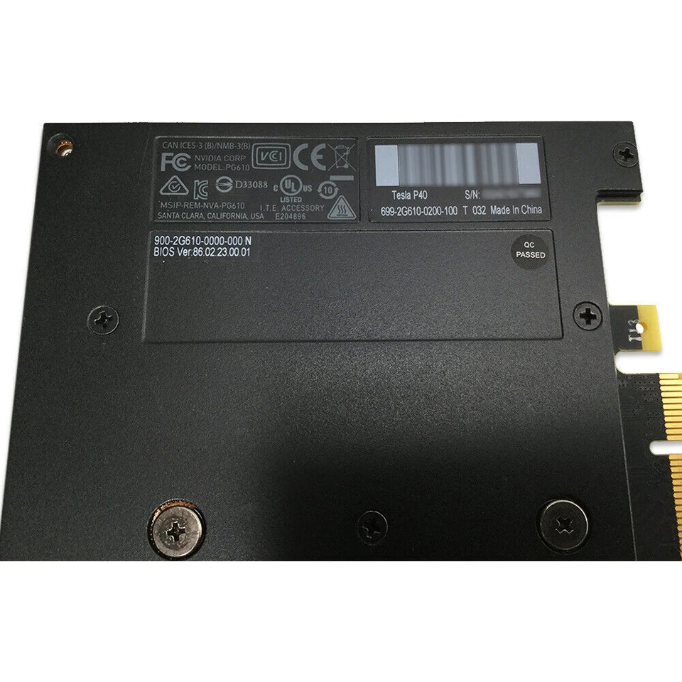 FedEx Nvidia Tesla P40 24GB GPU GDDR5 PCIE Accelerator Card 900-2G610-0000-000 - Image 4 of 4