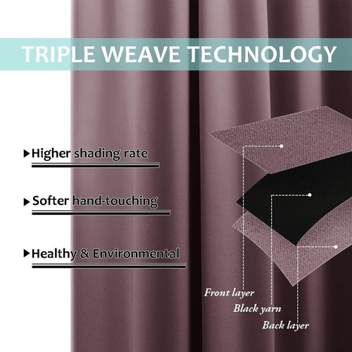 Elegant 100% Blackout and Thermal Insulated Window Curtains, Pack of 2, 84-Inch - Picture 9 of 10