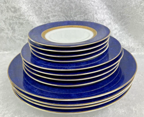 Retroneu Fine China Imperial Collection Blue 243~~Set of 12 Pcs