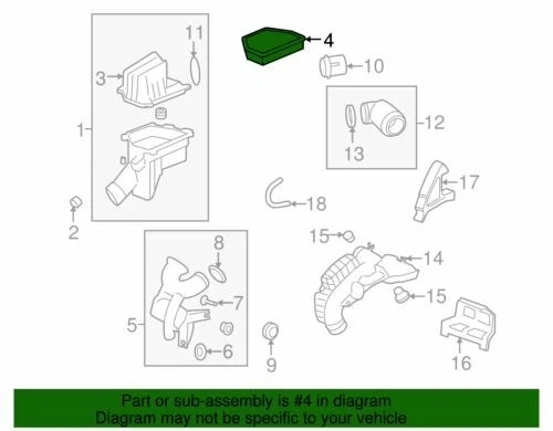 Kit de filtro de aire genuino GM 2008-2015 Chevrolet Saturn Captiva Sport Vue 96815102 Foto 2 de 2
