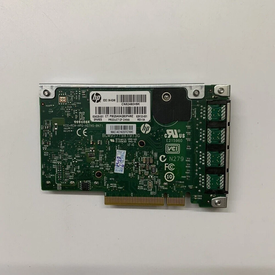 HP 4-Port 684208-B21 629135-B21 634025-001 Ethernet 1Gb 331FLR Adapter - Image 3 of 4