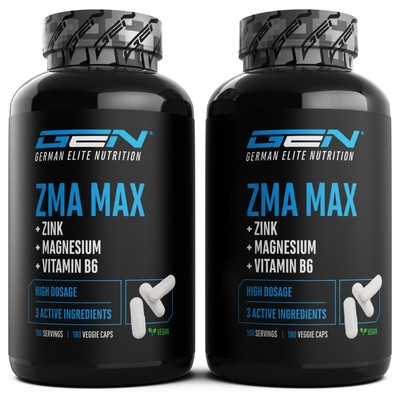 ZMA MAX - 360 Kapseln (V) - T-Booster - Ultra Hochdosiert Zink Magnesium B6