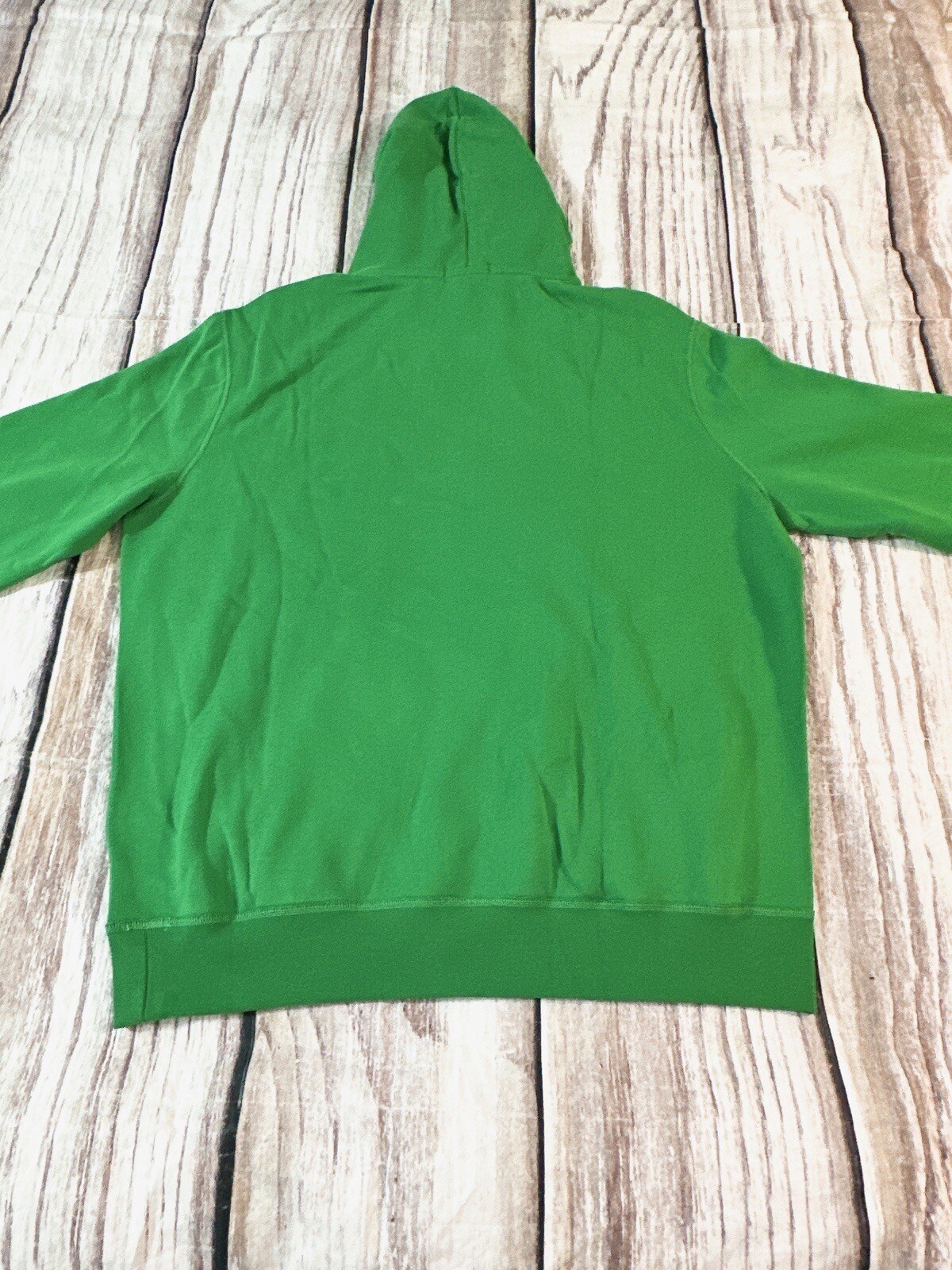 Polo Ralph Lauren Uomo Giallo Pony Logo Felpa con Cappuccio in Pile Colore Verde Tg M (C9)