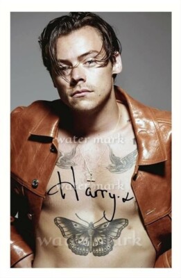 Harry Styles Englisch Singer One Direction Band Nachdruck Unterzeichnet Foto