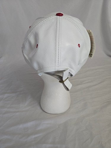Cinturino Arizona Cardinals vintage nuovo con etichette tutto in pelle bianco/rosso made in USA - Foto 2 di 8