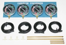 Complete Carburetor Synchronizer Vacuum Gauge ~ 2,3,4 Cylinders Carb Sync NEW