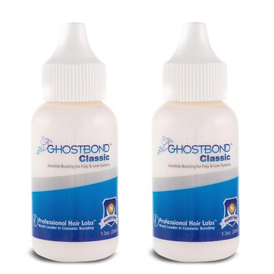 2x Ghost Bond CLASSIC Adhesive Glue for Wig, Poly & Lace Systems 1.3 Oz Genuine