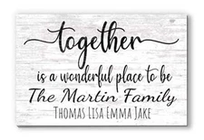 Family Name Sign Personalized Wood Farmhouse Decor