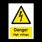 High Voltage Plastic Sign OR Sticker - A6 A5 A4 (WEH44)