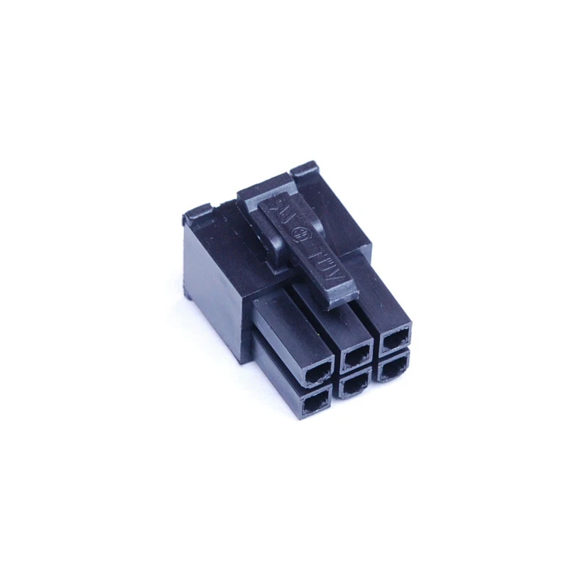Shakmods 6 pin AUX Power Supply Connector Socket Black  + 6 Free Female Pins UK - Image 2 of 2