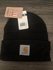 Carhartt Men  s Knit Cuffed Beanie Black One Size Winter Hat