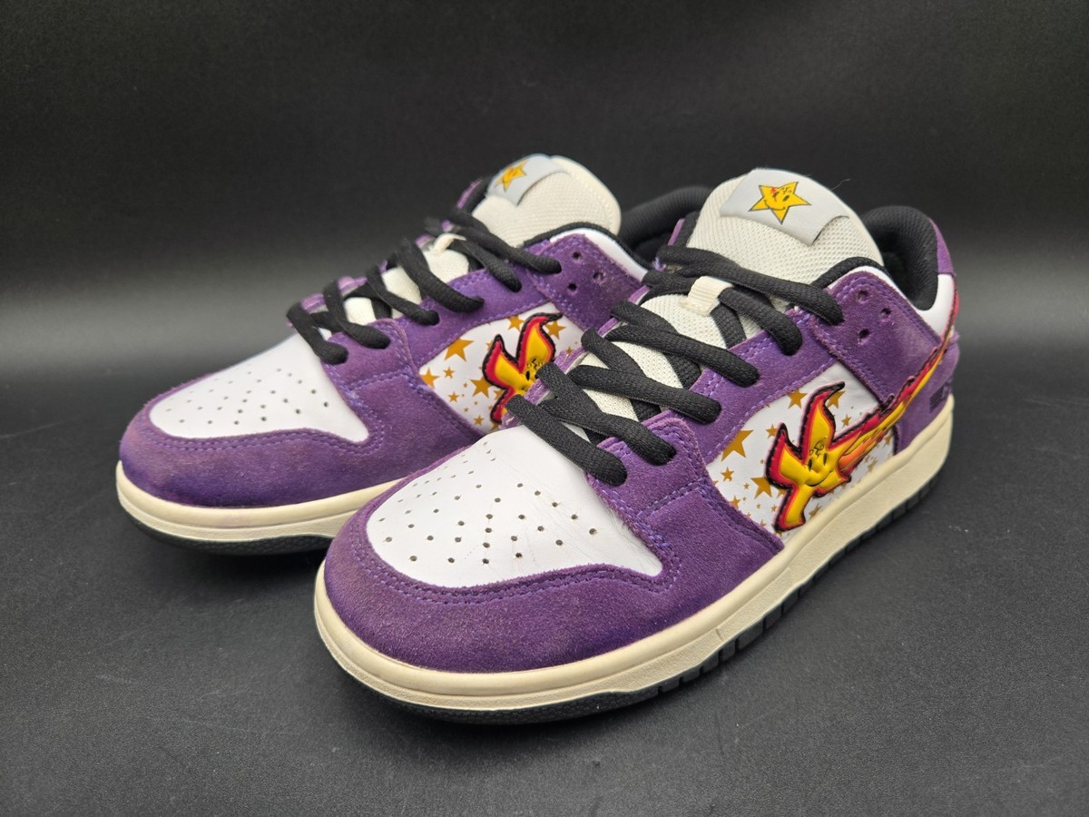 Death Dreams x The Closet Shoes Mens 8 SB Dunk Low Purple White