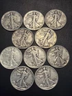 Lot Of 10 Walking Liberty Half Dollars 1937 - 1943