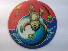 Grateful Dead Car Window Decal Bear VW Necklace On Ball In Ocean Original 1992