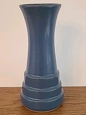 Pewabic pottery vase matte Blue  Detroit 9" STEP 