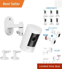 Perfect View Adjustable Mount Bracket for Ring Stick Up Cam - Waterproof Design