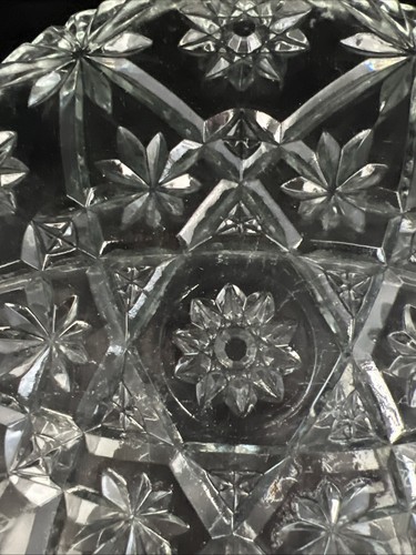 Vintage Anchor Hocking Star Of David 11” Round Serving Plate Clear Glass - Picture 10 of 13