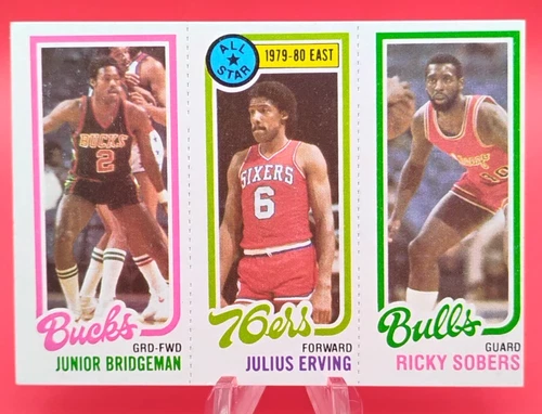 1980-81 Topps Basketball #1/49/146 Julius Erving HOF, Bridgeman, Sobers