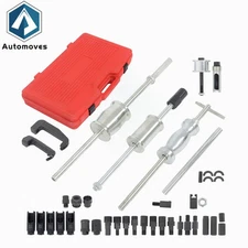 Universal Diesel Injector Remover Adapter Tool Kit Slide Hammer Puller 40Pcs