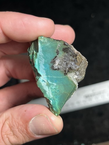 Ray Mine Druzy Chrysocolla 49.2g Beautiful Specimen Quartz Crystals Specimen AZ - Picture 3 of 9