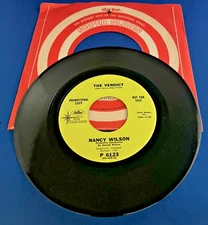 NANCY WILSON: The Verdict/Guess Who I Saw Today CAPITOL Star Line 45 RPM Test EX