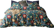 Colorful Floral Duvet Cover Queen 100 Cotton Flower Duvet Soft Sunflower Print