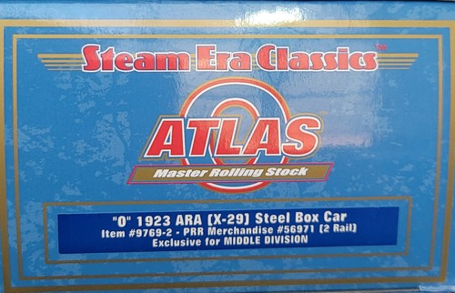 ATLAS 9769-2 "O" 1923 ARA X-29 PRR Merchandise Steel Box Car #56971 2-Rail - Picture 2 of 3