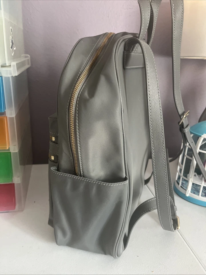 Kate Spade New York Large Nylon Grey Backpack Purse - Good Condition! - Image 4 of 4