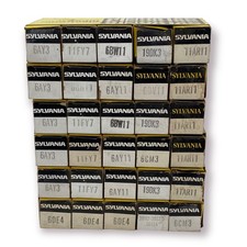 Lot of 30 Sylvania Vacuum Tubes: 6A3, 11F7, 6BW11, 19DK3, 6DE4, 6CM3, 6AY3, More