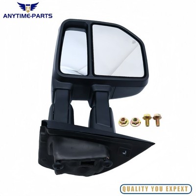 1Pc LH Power Heated Black Towing Mirror w/LED Signal Lamp Fits Ford F-150 15-18