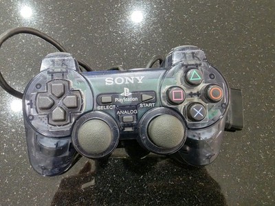 Sony PlayStation 2 PS2 Dualshock Controller Smoke Transparent Clear Gray Slate R
