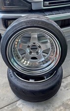 🔥 PAIR USED WORK Meister S1 3P 17x9.5-9 5x114.3- 3Piece Wheels JDM 🔥
